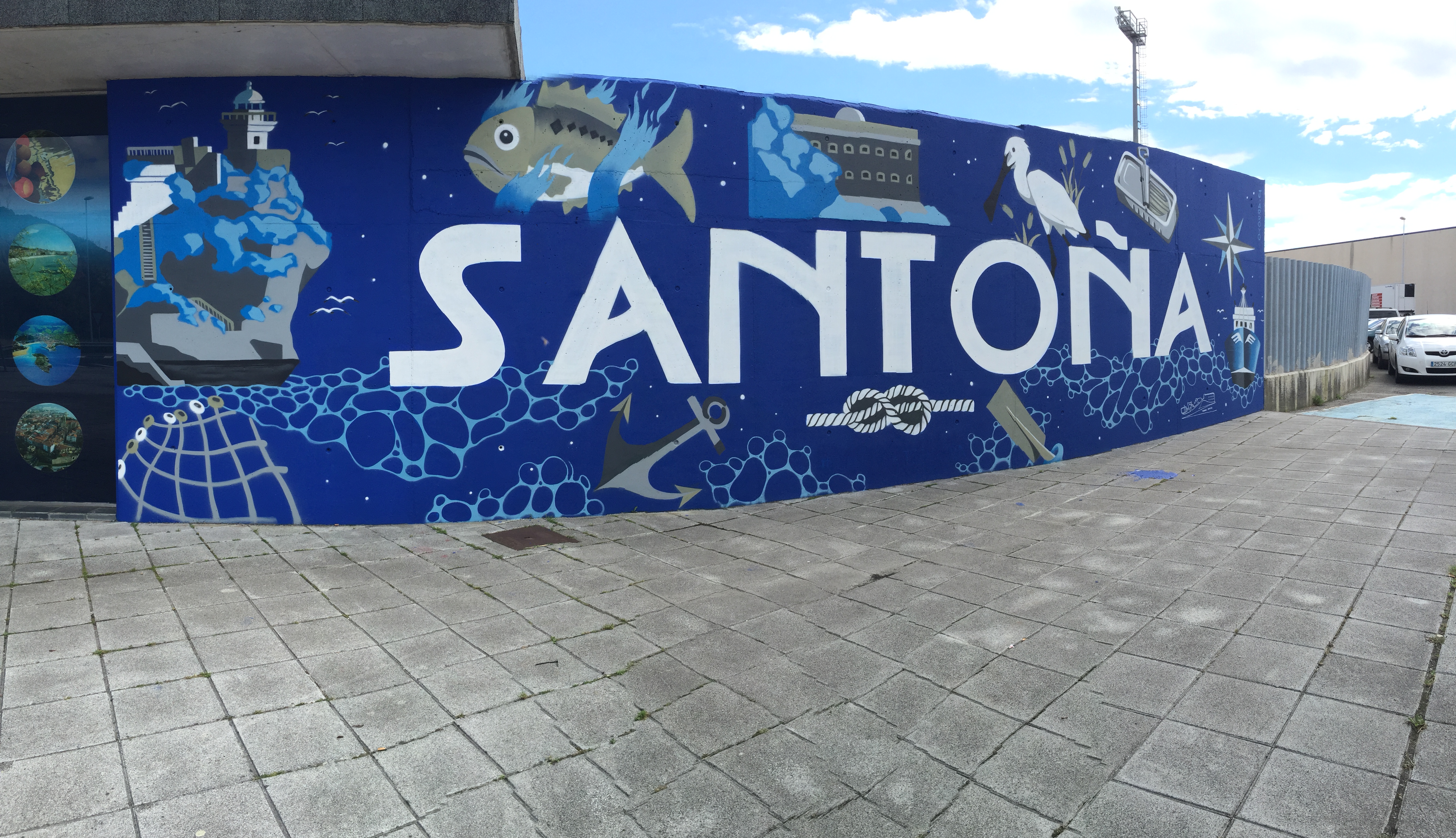 Mural "Bienvenido a Santoña", Santona