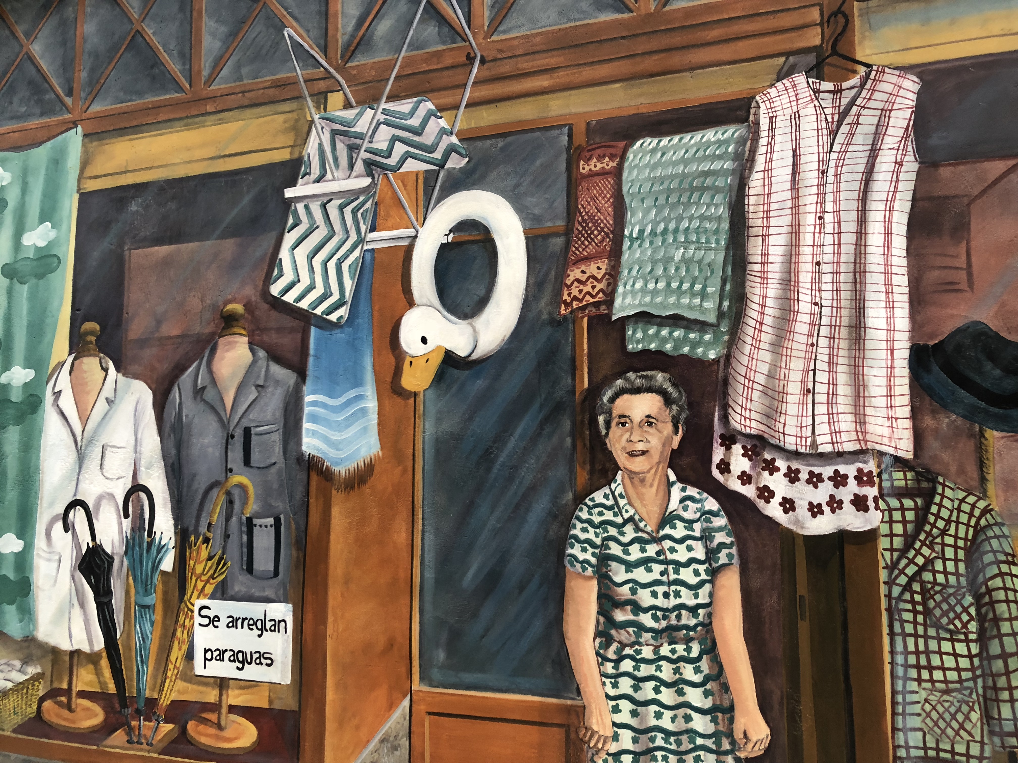 Mural de Establecimientos Antiguos de la Calle Alfonso XII, Santona